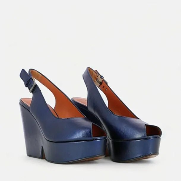 Women DYLAN Blue Metal Clergerie Wedges