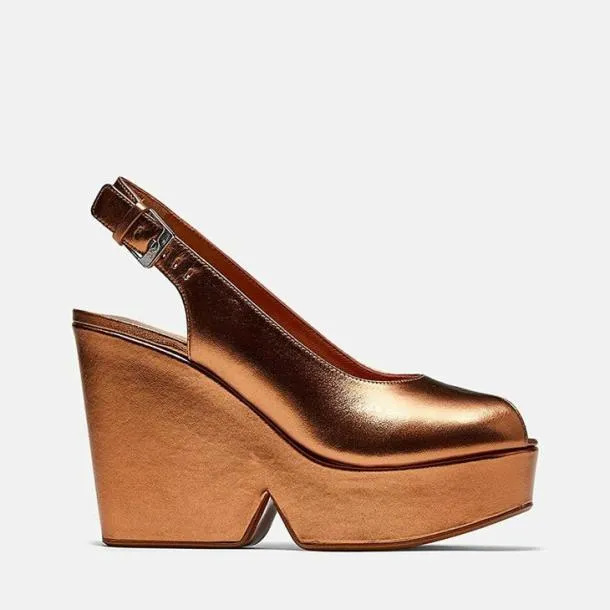 Women DYLAN Brown Metallic Clergerie Wedges
