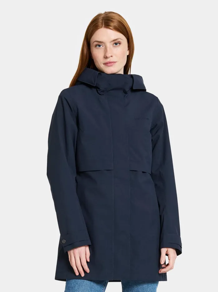 Women Edith Parka Dark Night Blue Didriksons Spring Jackets