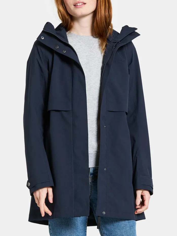 Women Edith Parka Dark Night Blue Didriksons Spring Jackets