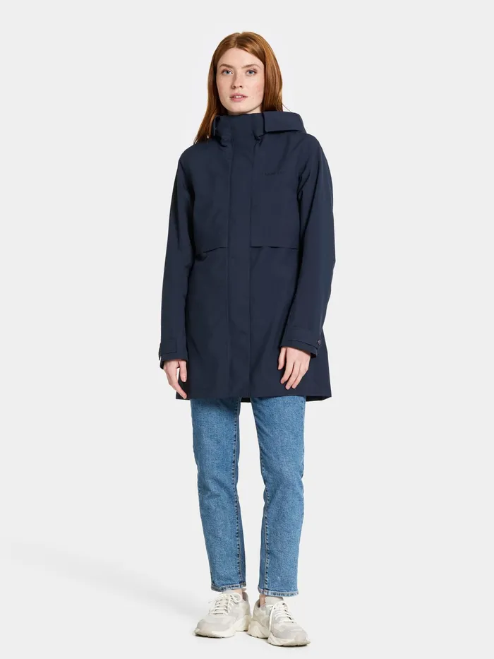 Women Edith Parka Dark Night Blue Didriksons Spring Jackets