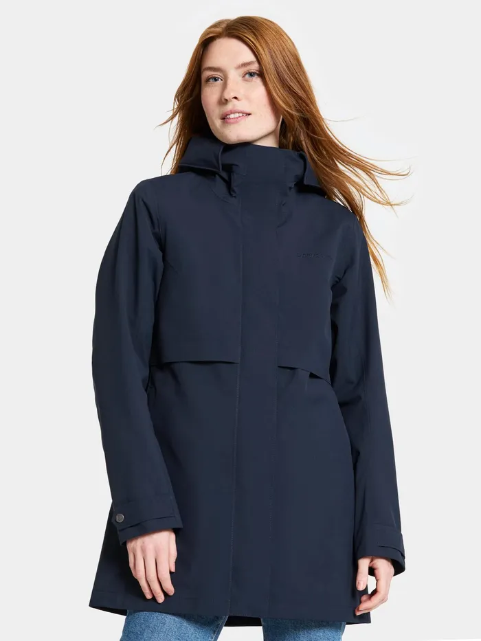 Women Edith Parka Dark Night Blue Didriksons Spring Jackets
