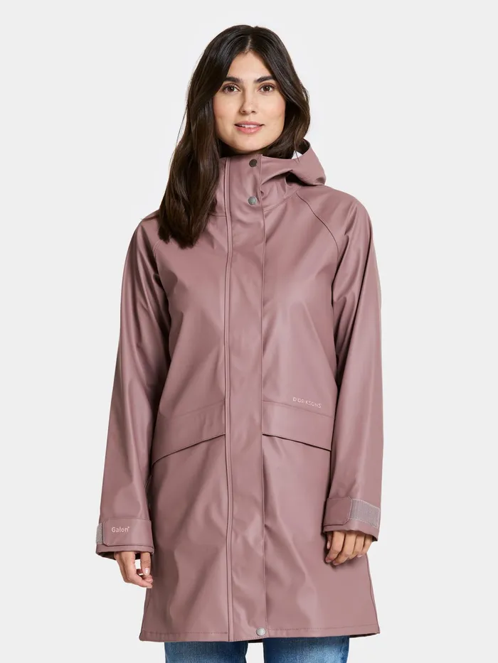 Women Elly Parka Galon Faded Wine Didriksons Autumn Jackets