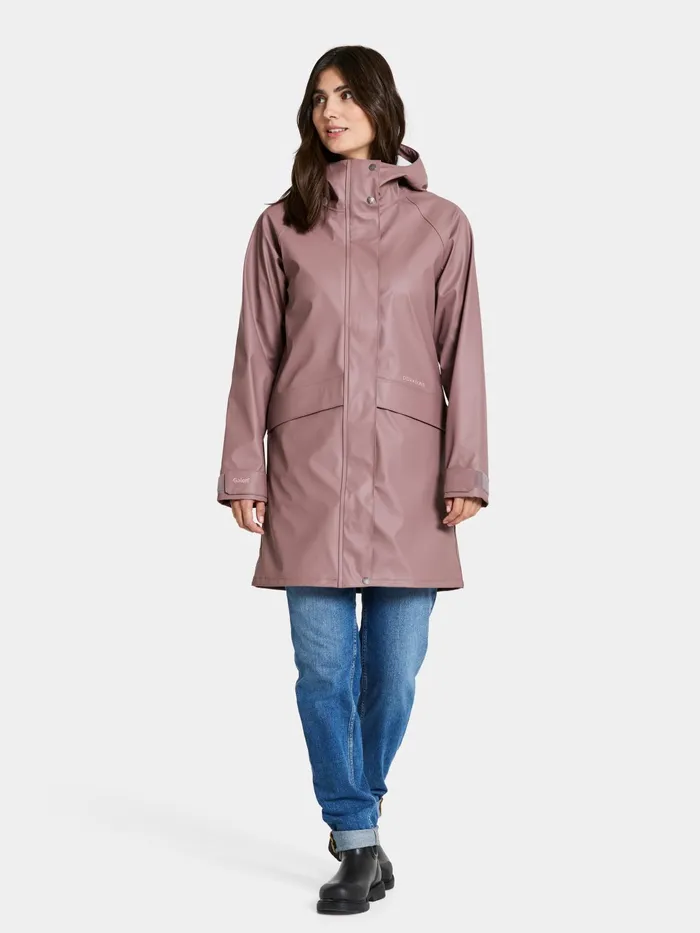 Women Elly Parka Galon Faded Wine Didriksons Autumn Jackets