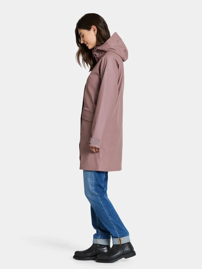 Women Elly Parka Galon Faded Wine Didriksons Autumn Jackets