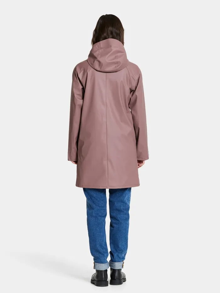 Women Elly Parka Galon Faded Wine Didriksons Autumn Jackets