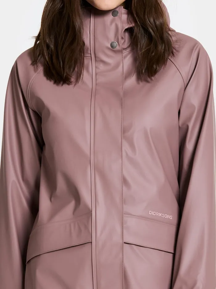 Women Elly Parka Galon Faded Wine Didriksons Autumn Jackets
