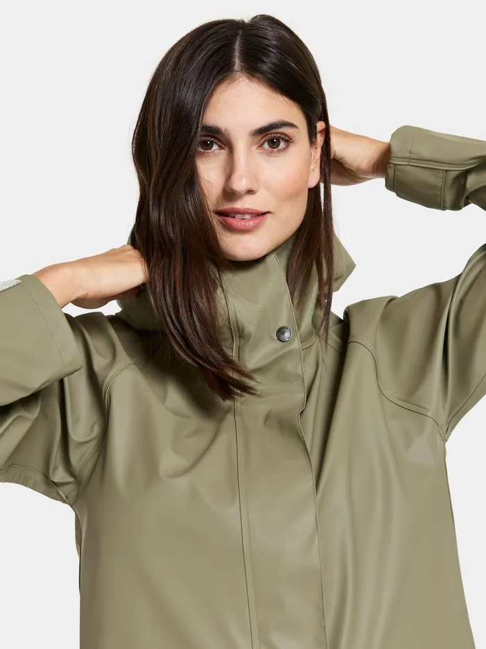 Women Elly Parka Galon Mistel Green Didriksons Spring Jackets