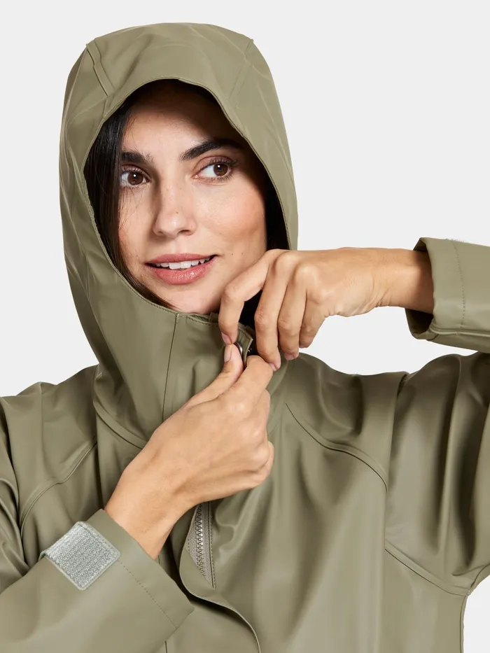 Women Elly Parka Galon Mistel Green Didriksons Spring Jackets