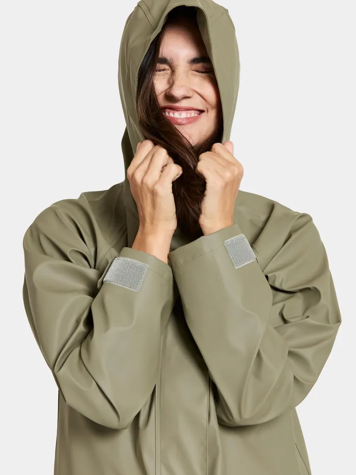 Women Elly Parka Galon Mistel Green Didriksons Spring Jackets