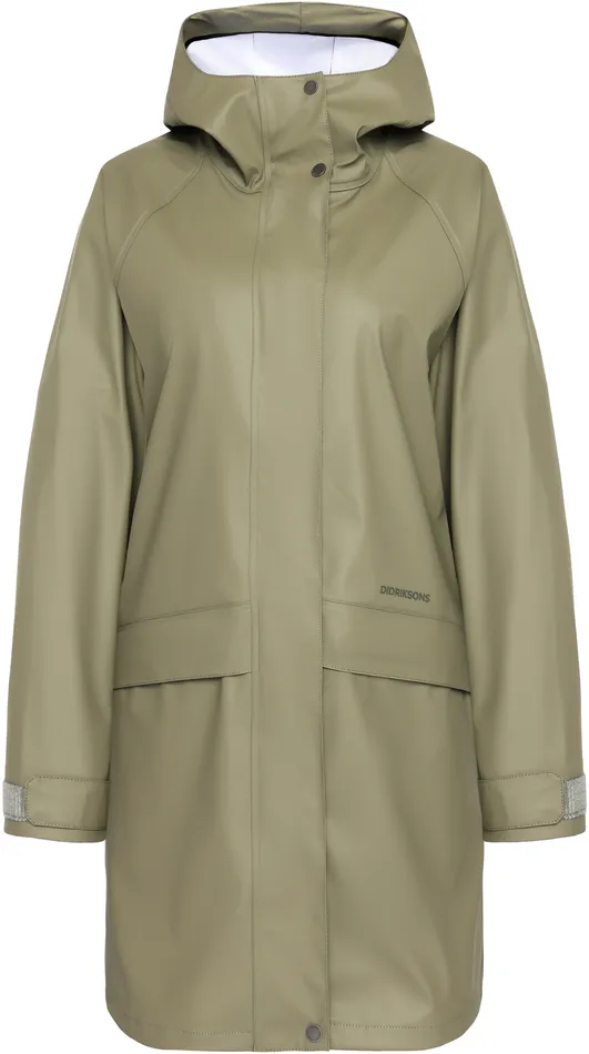 Women Elly Parka Galon Mistel Green Didriksons Spring Jackets