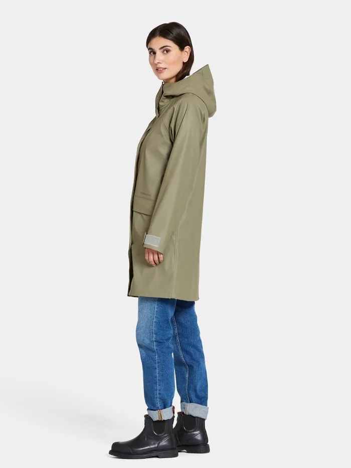 Women Elly Parka Galon Mistel Green Didriksons Spring Jackets
