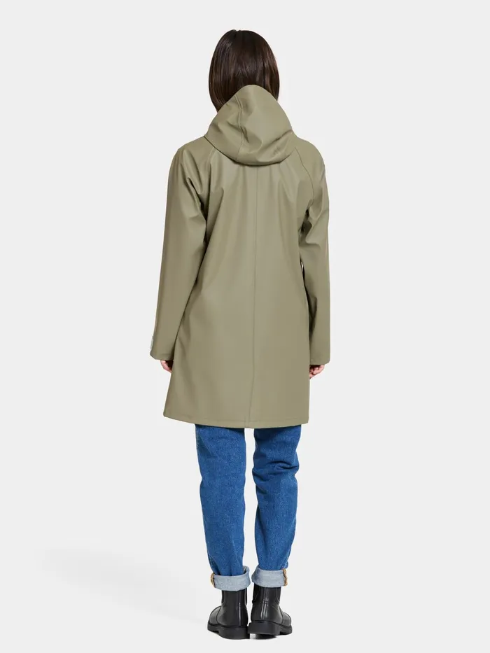 Women Elly Parka Galon Mistel Green Didriksons Spring Jackets