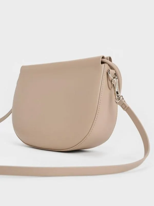 Women Elora Curved Top Handle Bag 8211 Taupe CHARLES and KEITH Top Handle Bags
