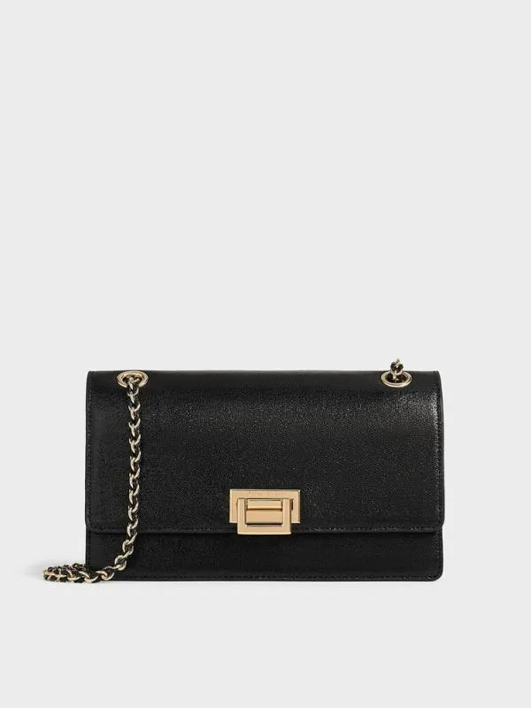 Women Everline Glittered BraidedStrap Shoulder Bag 8211 Black CHARLES and KEITH Shoulder Bags Women Everline Glittered BraidedStrap Shoulder Bag 8211 Black CHARLES and KEITH Shoulder Bags