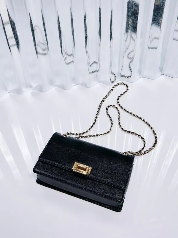 Women Everline Glittered BraidedStrap Shoulder Bag 8211 Black CHARLES and KEITH Shoulder Bags