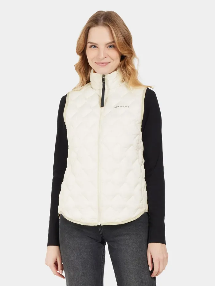 Women Evy Vest White Foam Didriksons Vests
