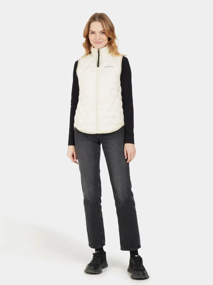 Women Evy Vest White Foam Didriksons Vests