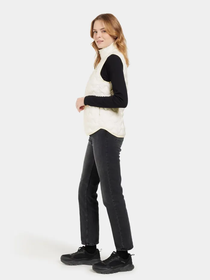 Women Evy Vest White Foam Didriksons Vests