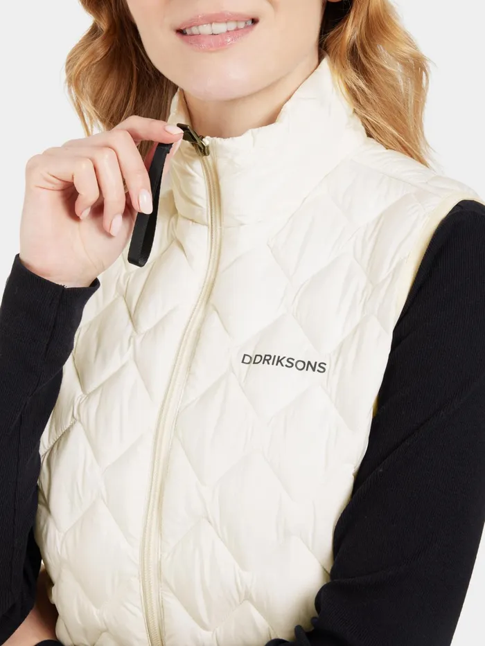 Women Evy Vest White Foam Didriksons Vests