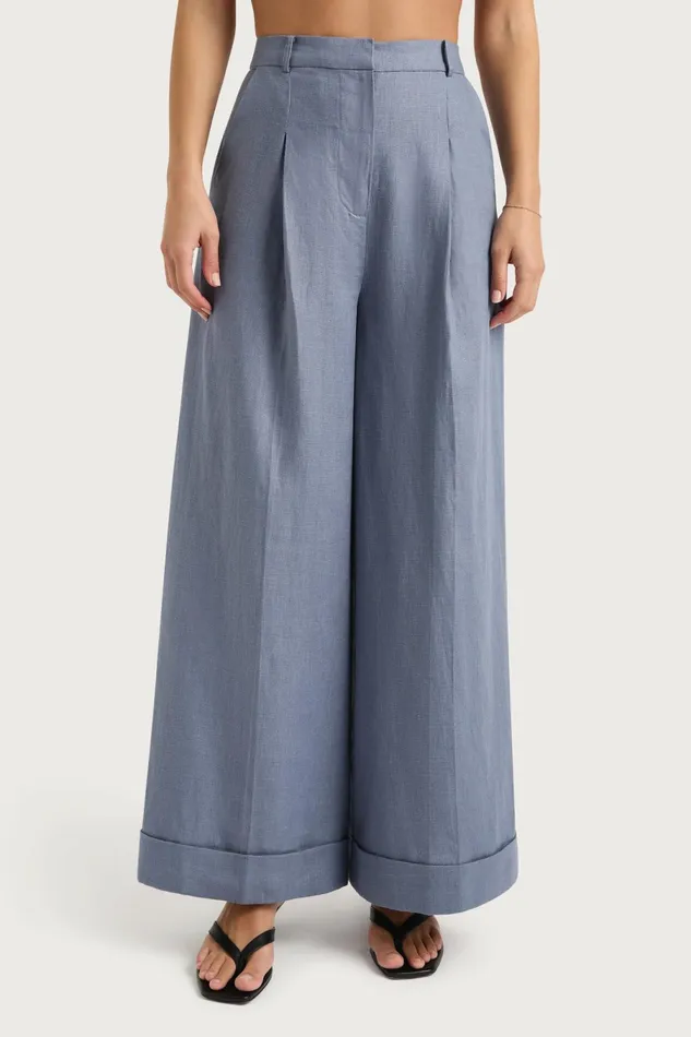 Women Faithfull The Brand Pants Clove Trouser Cornflower Blue