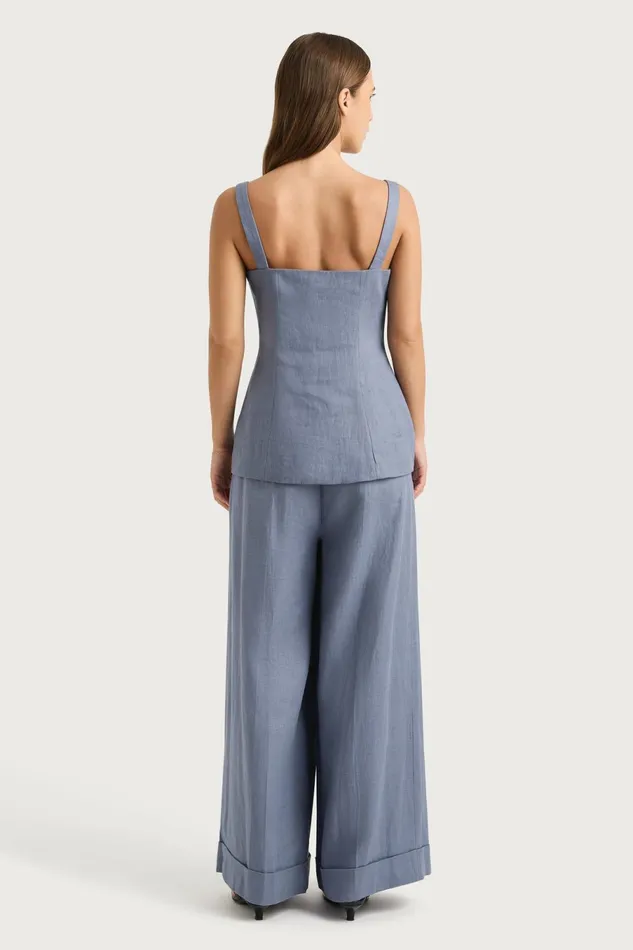 Women Faithfull The Brand Pants Clove Trouser Cornflower Blue