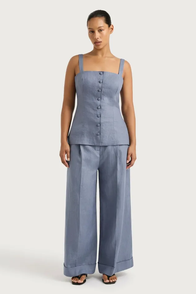 Women Faithfull The Brand Pants Clove Trouser Cornflower Blue