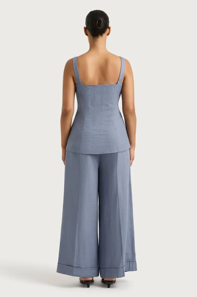 Women Faithfull The Brand Pants Clove Trouser Cornflower Blue