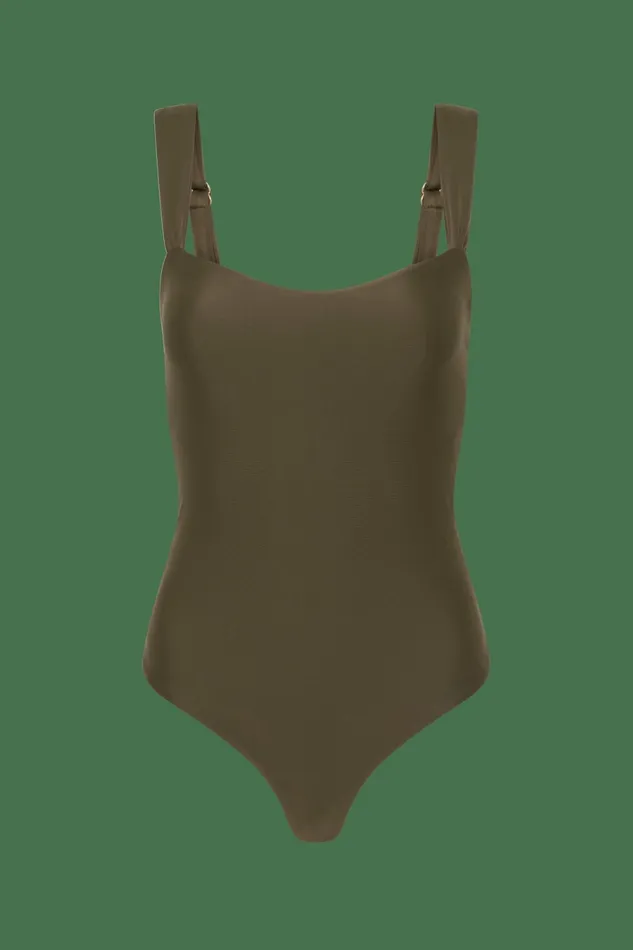 Women Faithfull The Brand Swim Grazie One Piece Khaki 8211 Faithfull The Brand