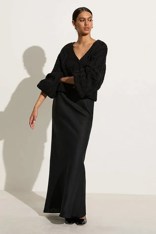 Women Faithfull The Brand Tops Dayana Cardigan Black 8211 Faithfull The Brand