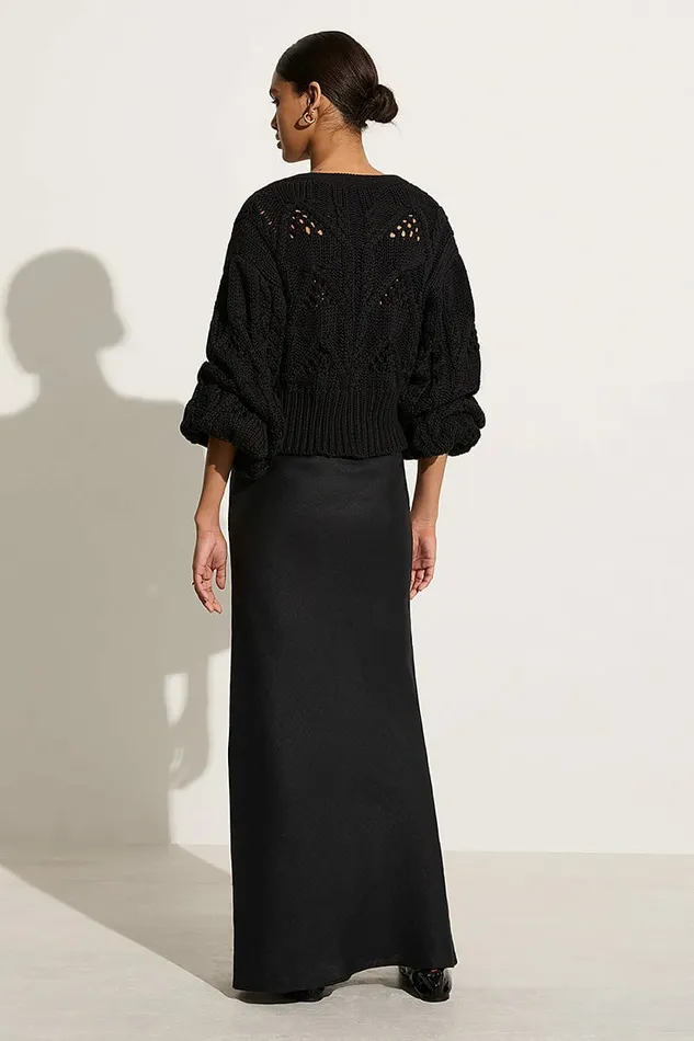 Women Faithfull The Brand Tops Dayana Cardigan Black 8211 Faithfull The Brand