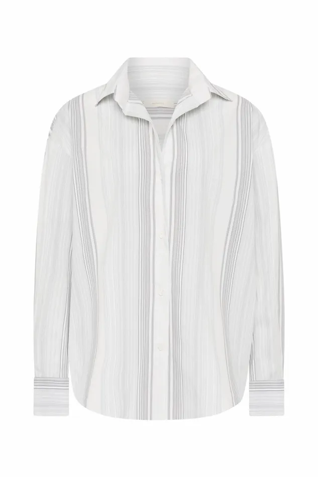 Women Faithfull The Brand Tops En Vau Shirt Striped Soft Blue