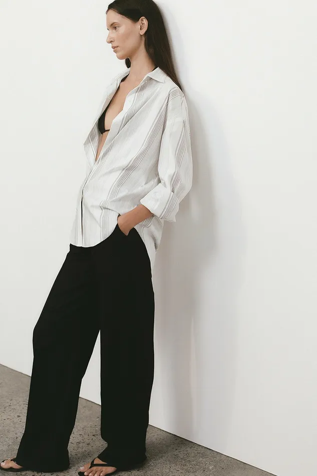 Women Faithfull The Brand Tops En Vau Shirt Striped Soft Blue