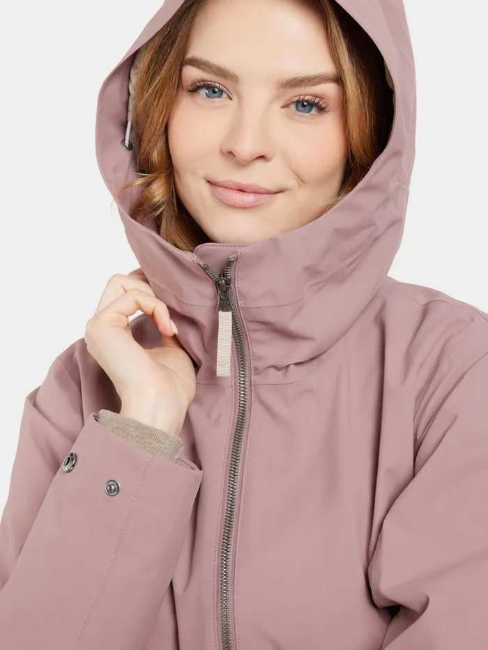 Women Folka Parka Faded Wine Didriksons Spring Jackets
