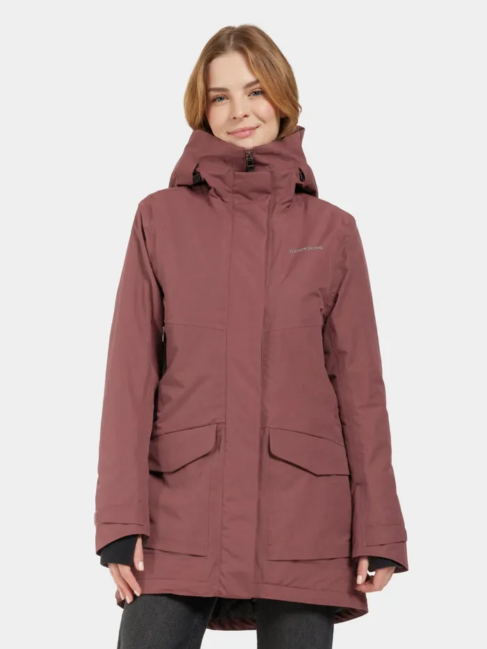 Women Frida Parka Old Rust Didriksons Autumn Jackets