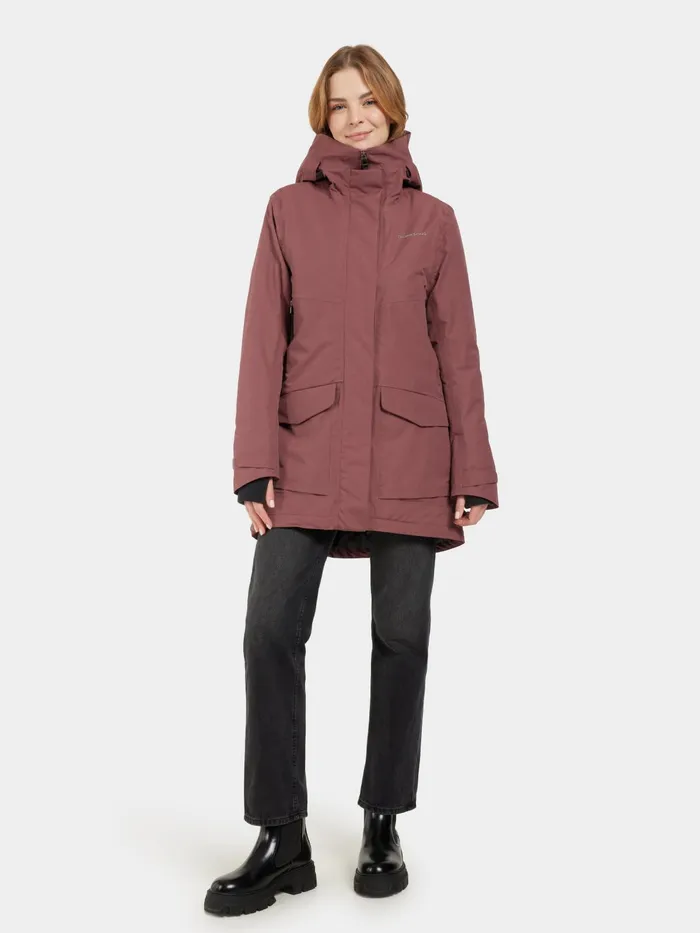 Women Frida Parka Old Rust Didriksons Autumn Jackets