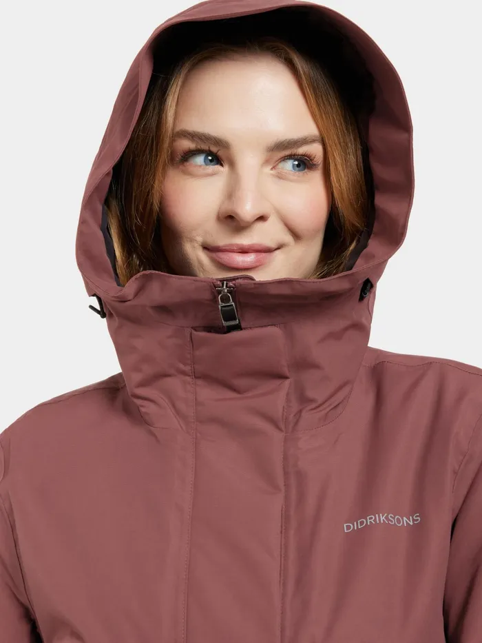 Women Frida Parka Old Rust Didriksons Autumn Jackets