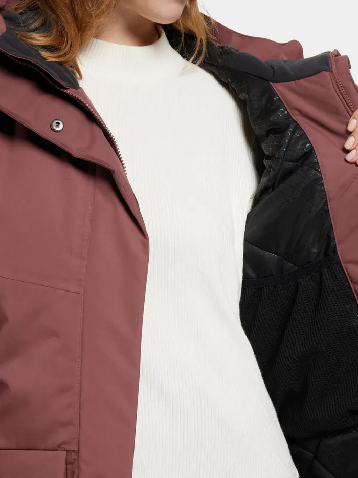 Women Frida Parka Old Rust Didriksons Autumn Jackets
