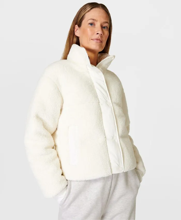 Women Frost Quilted Jacket Lily White Sweaty Betty Coats and Jackets