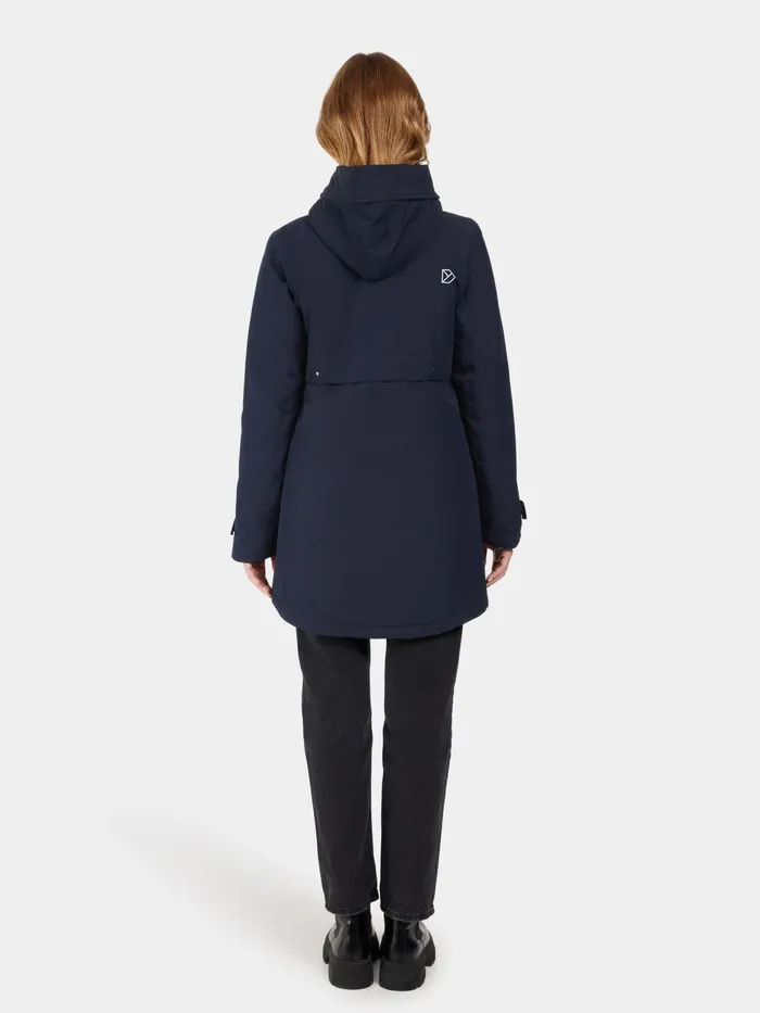 Women Helle Parka Dark Night Blue Didriksons Autumn Jackets