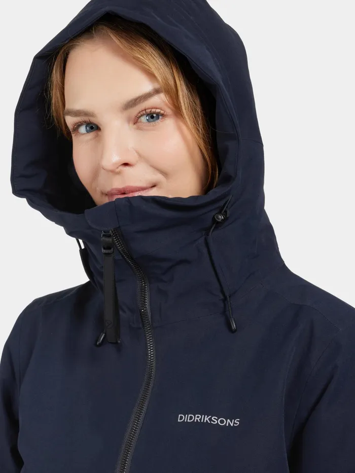 Women Helle Parka Dark Night Blue Didriksons Autumn Jackets