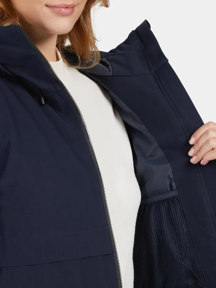 Women Helle Parka Dark Night Blue Didriksons Autumn Jackets