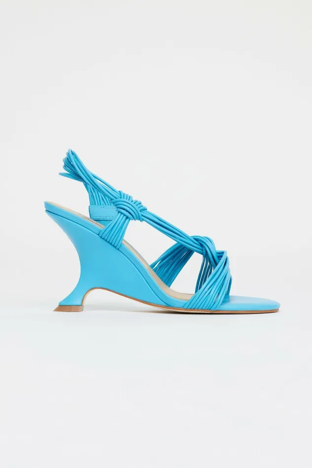 Women IVERLY KNOT WEDGE Aqua Acler Shoes