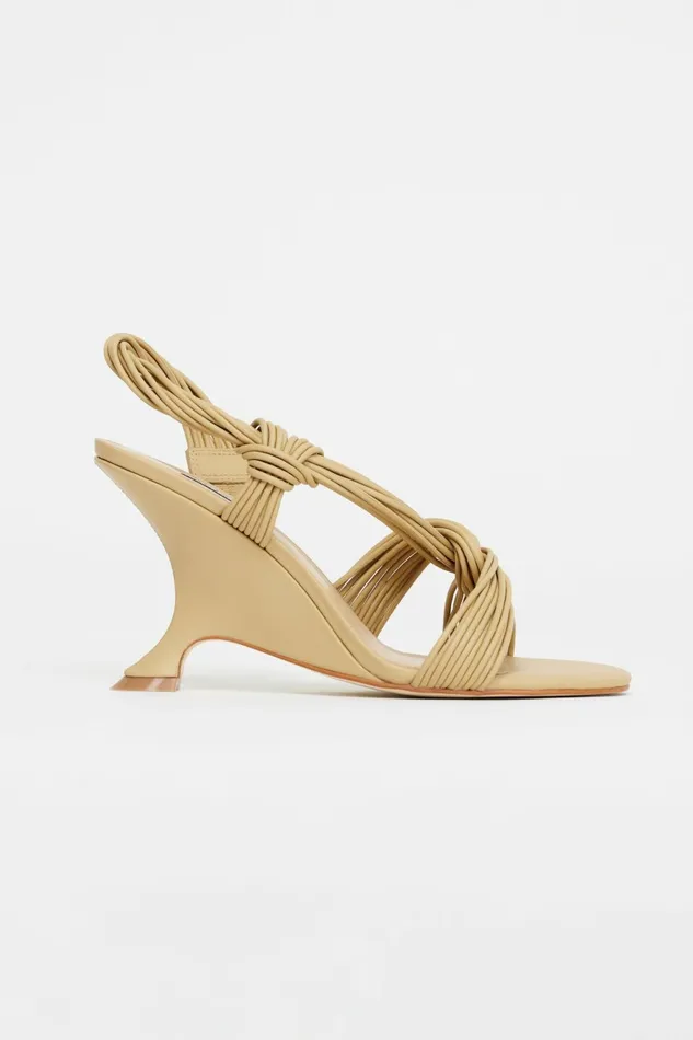 Women IVERLY KNOT WEDGE Biscuit Acler Shoes