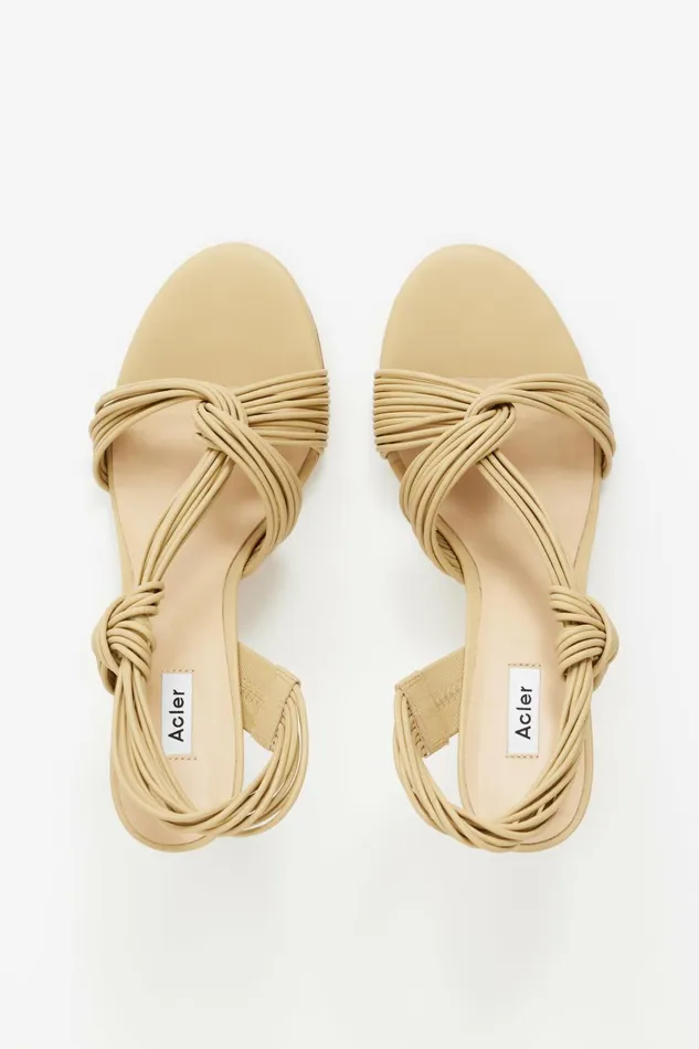 Women IVERLY KNOT WEDGE Biscuit Acler Shoes