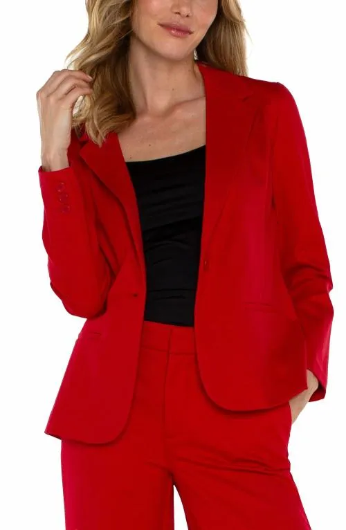 Women Jackets Liverpool Los Angeles Fitted Blazer Super Stretch Tango Red