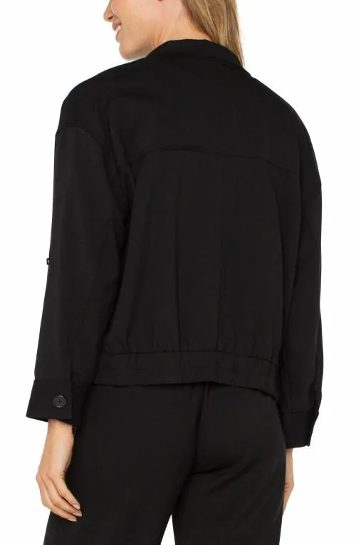 Women Jackets Liverpool Los Angeles Utility Jacket With Cinch Hem Black