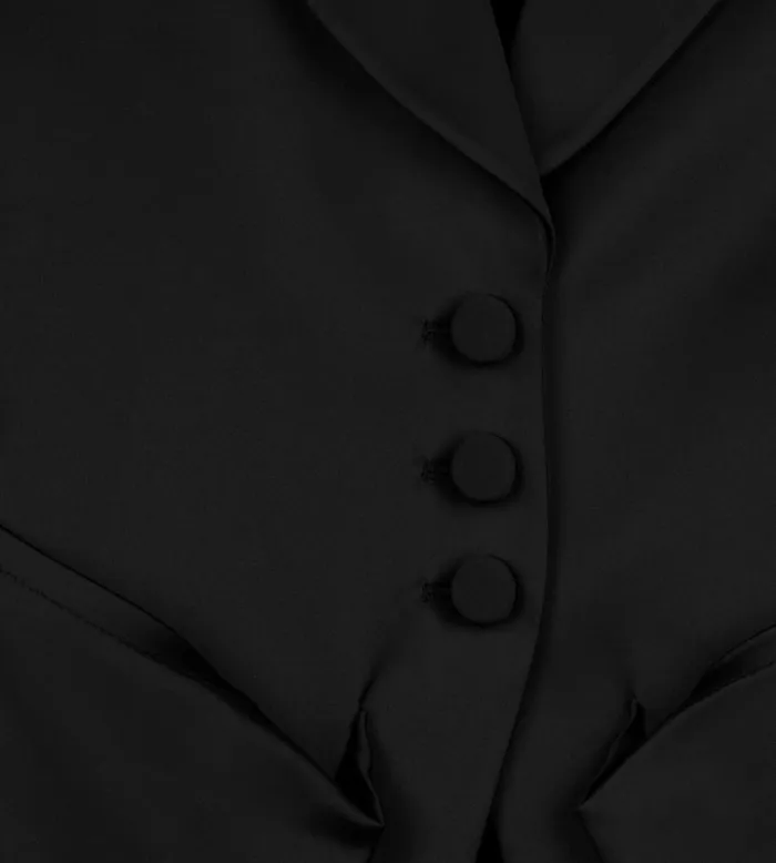 Women Jackets Tom Ford Stretch Duchesse Fitted Jacket Black Women Jackets Tom Ford Stretch Duchesse Fitted Jacket Black