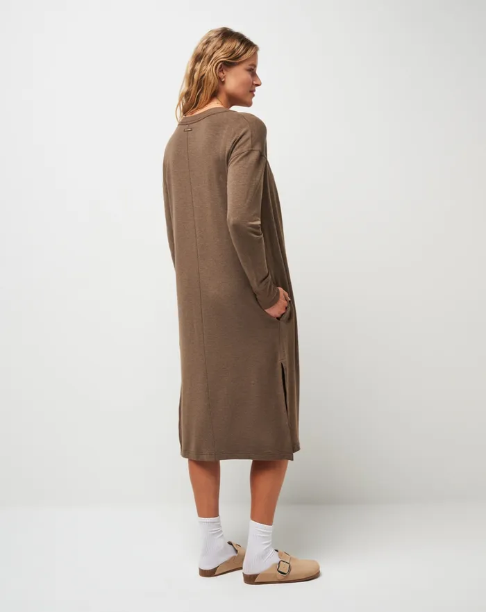 Women Jackets TravisMathew RESORT USE CLOUD DUSTER Heather Cocoa Brown