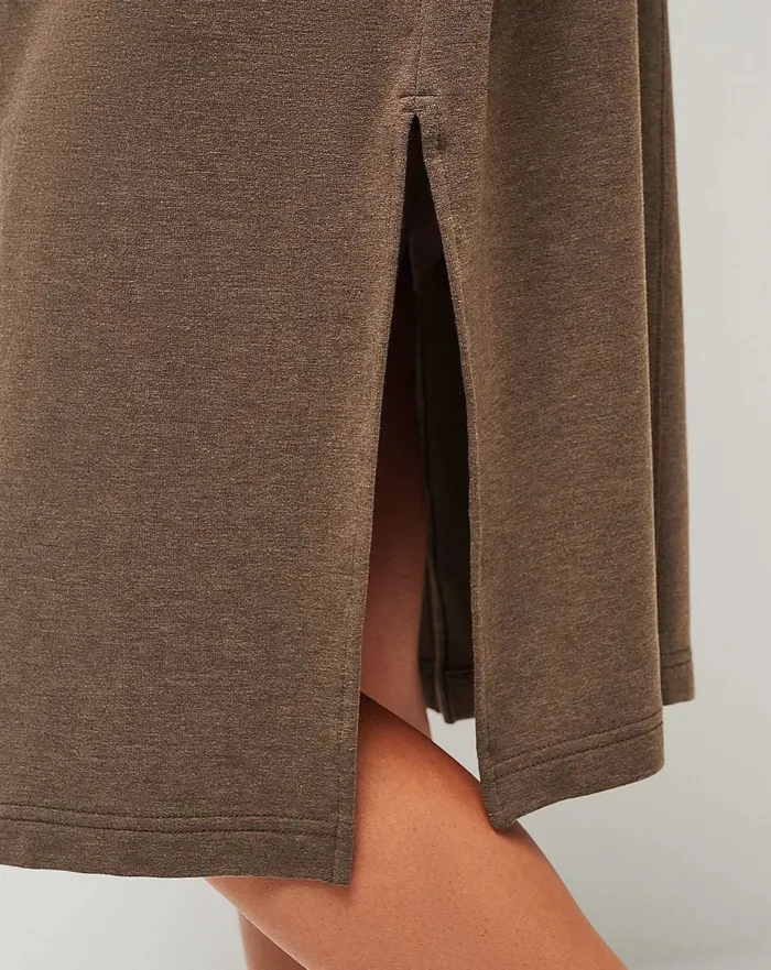 Women Jackets TravisMathew RESORT USE CLOUD DUSTER Heather Cocoa Brown